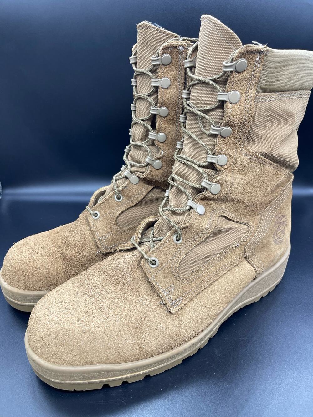 Bates Vibram Military USMC Combat Steel Toe Suede Boots Men's Size 13.5 W